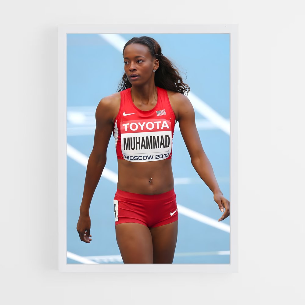 Poster Dalilah muhammad – affiche Athlétisme (vue 3)